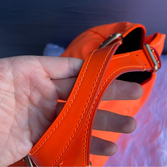 Authentic GIVENCHY Nylon Handbag Neon Shoulder Bag Top Handle Oversized Tote - Picture 9 of 12